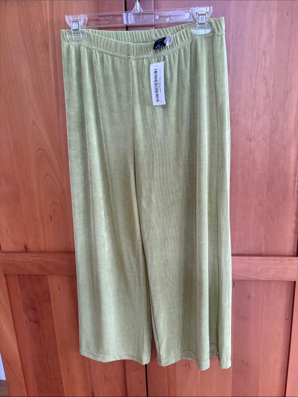 Relaxed Olive Wide-Leg Pull-On Pants by